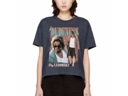 Rockinstone The Big Lebowski Duo Pic Heather Navy Adult T-shirt Size:s