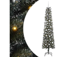 Árvore De Natal Artificial Pré Iluminada Vidaxl Verde Pvc (58 X 58 X 210 Cm)