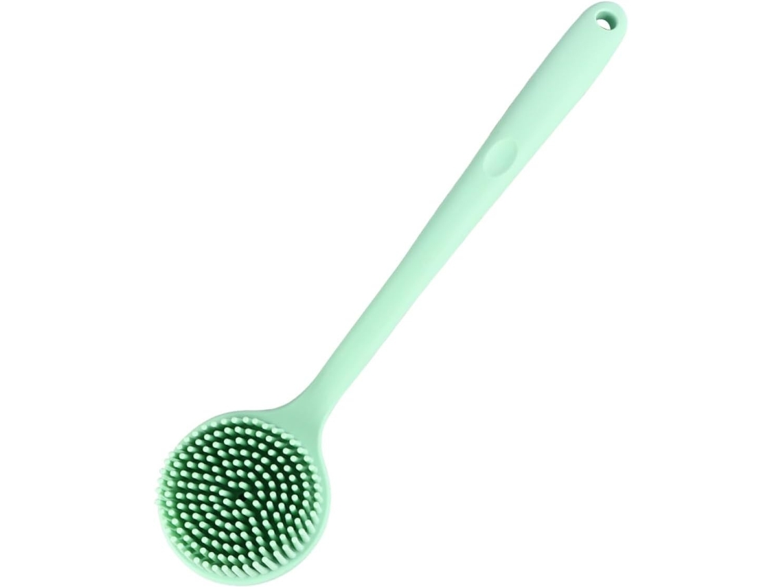 Lurelia Escova De Silicone Para Banho De Cuidado Corporal, Silicone Macio, Cabo Longo E Dupla Face, Uso Diário Prático