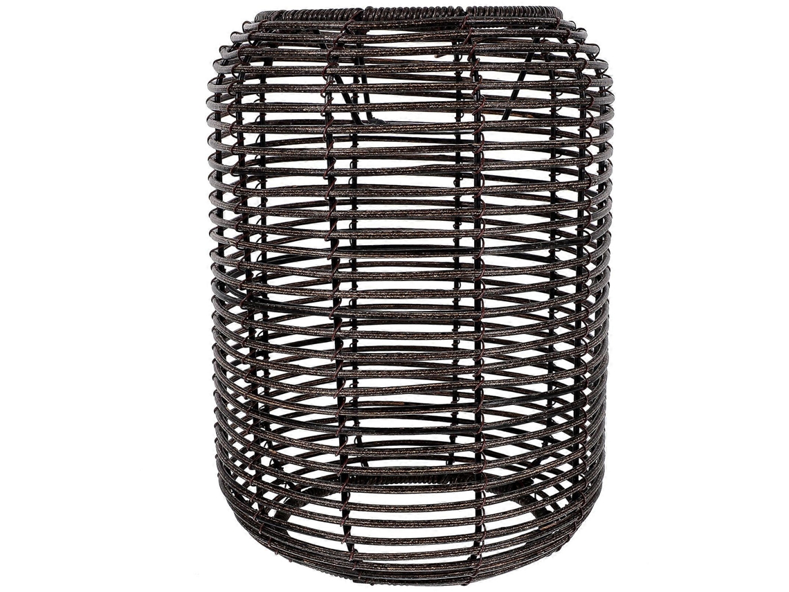 Pantalla colgante de tela tejida para lámpara de araña, lámpara de techo para el hogar (E27/E24) negra - aquaforge