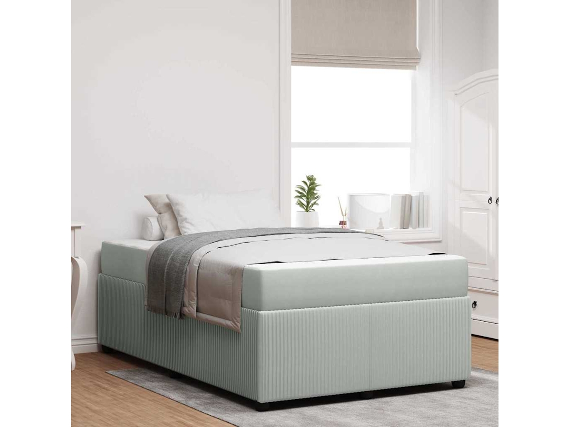 Vidaxl Estrutura Da Cama Cinzento-claro 120 X 200 Cm Tecido