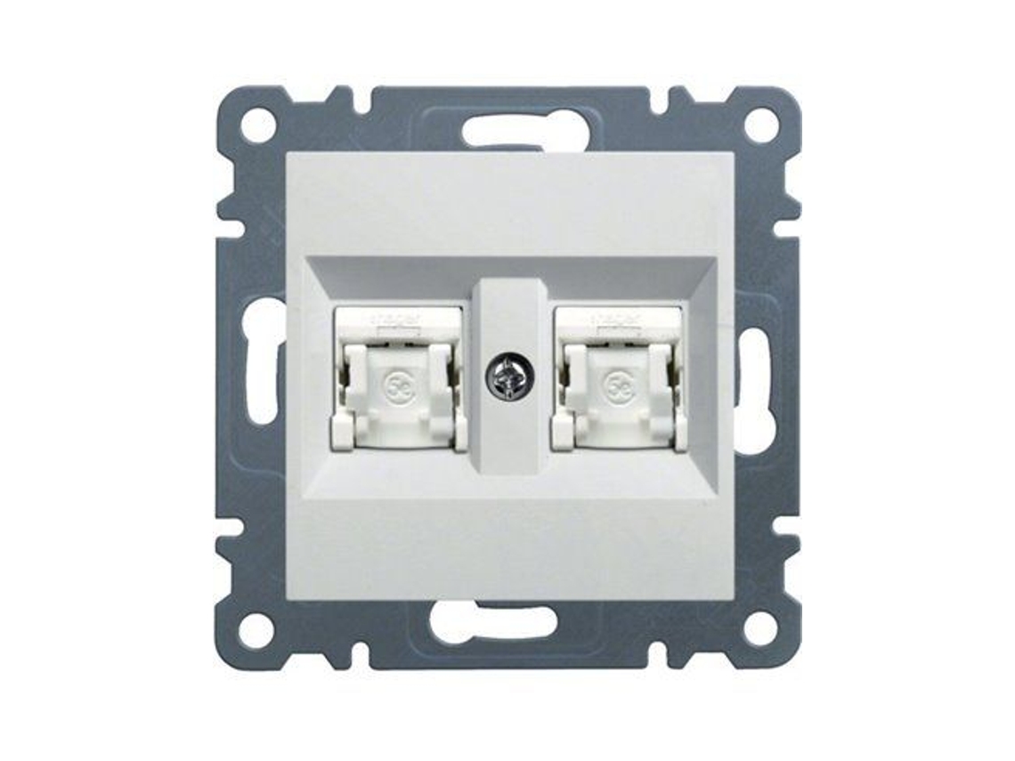Luz | Soquete 2xrj45 Categoria 6 Utp Branco Polar Wl2160 Hager