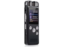 Lurelia Gravador De Voz Digital 16gb Com Redução De Ruído, Reprodução Mp3, Recarregável Para Reuniões, Aulas, Entrevistas - Preto