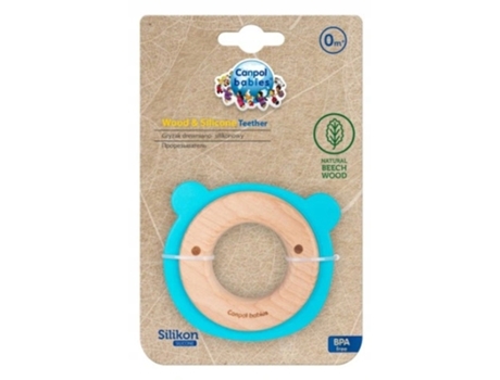 Gryzak De Madeira E Silicone Para Bebês Urso 80/304 By Canpol