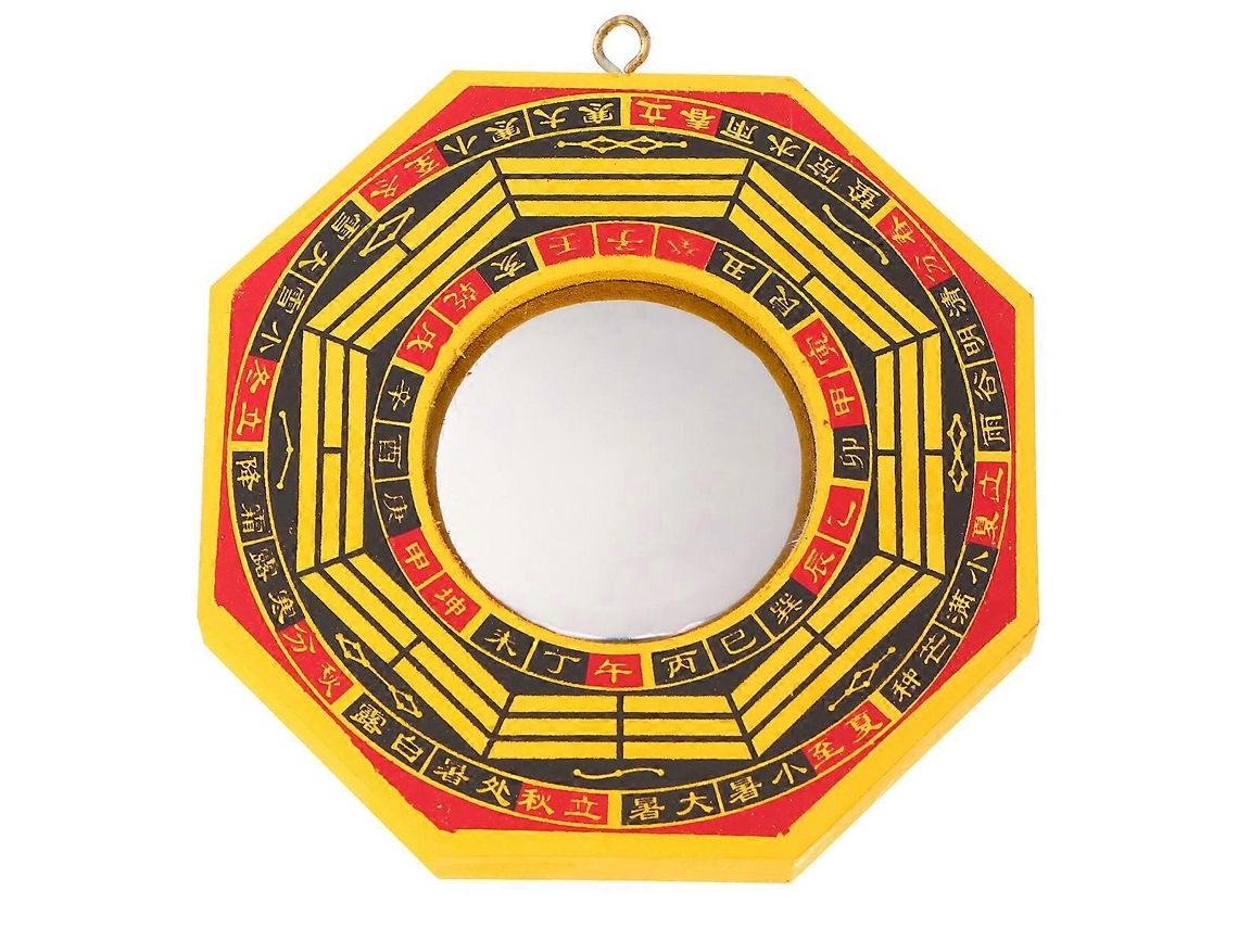 Conjunto De 2 Espelhos Bagua De 4 Polegadas, Espelho Convexo E Côncavo, Pingente Para Casa E Escritório