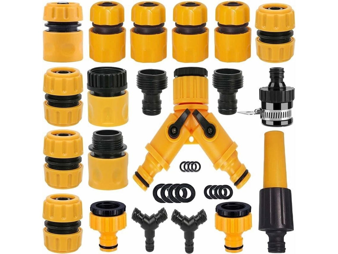 Conjunto De 20 Uniões Para Mangueira De Jardim, Adaptador Para Torneira De Mangueira De Irrigação, Divisor De Mangueira Em Y, União Universal Para Tor