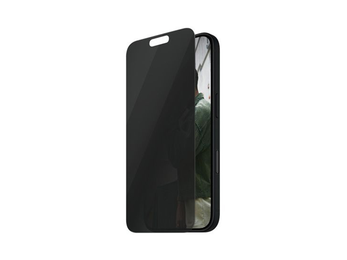 Película de Ecrã Oleofóbico Filtro Privacidade para iPhone 16 PANZERGLASS Vidro Temperado Preto