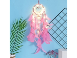 Primerox atratores de Sonhos com Luz Led Portátil Artesanal Penas Decoração Parede Sala Casa