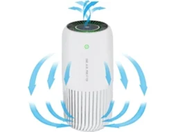 Purificador de ar com filtro HEPA e luz UVC. Mini purificador de ar que remove 99,97% da fumaça, alérgenos e poeira. Slowmoose (branco).