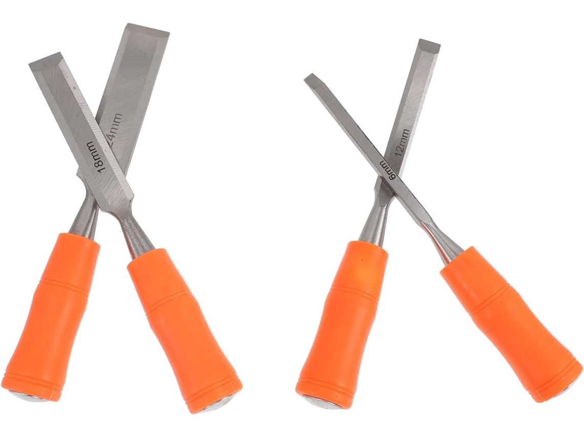 Conjunto de 4 Ferramentas Multiuso para Marcenaria, Ideais para Entalhe Manual, em Aço de Alta Qualidade. SFUSHOS