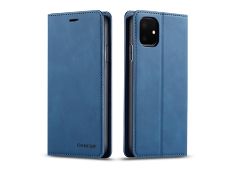 Capa Para Iphone 11 Forwenw Pele Sintética Azul