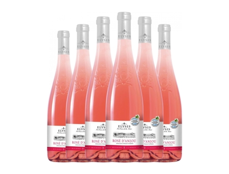 Vinho rosé LES CELLIERS DU PRIEURÉ Elysis Rosé Grolleau Semi-seco Semi-doce Anjou (0.75 L - 6 Unidades)
