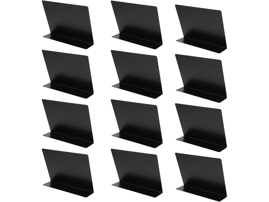 Conjunto De 12-mini Quadros Negros Multifuncionais Plástico Para Escrever Mensagens E Exibir Preços Em Lojas Ou