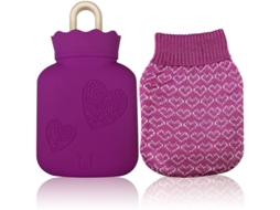 Bolsa De Água Quente De Silicone Para Crianças, Alivio De Dor, Crampeiras, Costas, Pescoço, Pés (roxo)