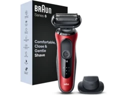 Máquina de Barbear BRAUN SHAVER S6 61-R1200 S Vermelho