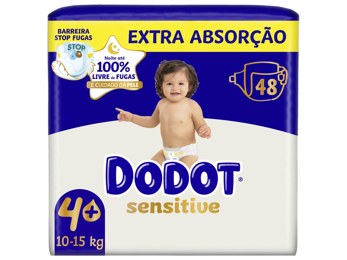 Fraldas Sensitive Extra 10-15kg T4+ Dodot