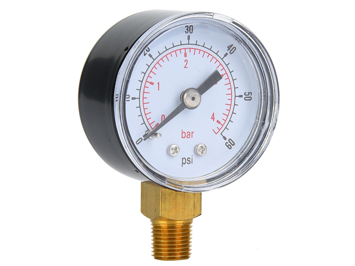 Laxiscreed Manómetro Mecânico De Pressão Para Ar, Óleo E Água Com Conexão 1/8'' Bspt