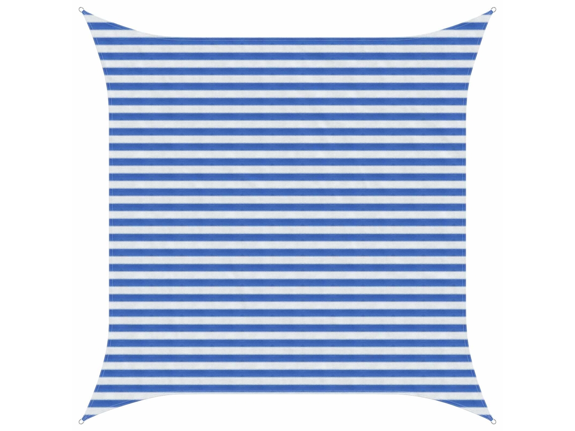 Conjunto 1 Vela De Sombra Vidaxl Azul Polietileno De Alta Densidade (3,6 X 3,6 M)