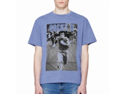 Rockinstone Rocky Movie Running And Running Heather Light Blue Adult T-shirt Size:xl