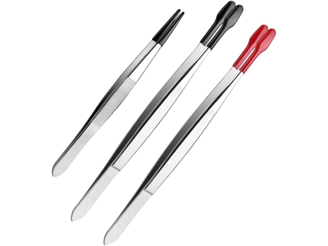 Conjunto de 3 Pinças para Joias com Pontas Planas e Pontiagudas SFUSHOS