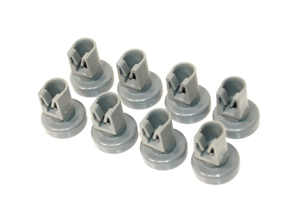 Roda De Substituição Para Cesto Superior De Lava-louças Universal 25mm Cinza 8 Unidades