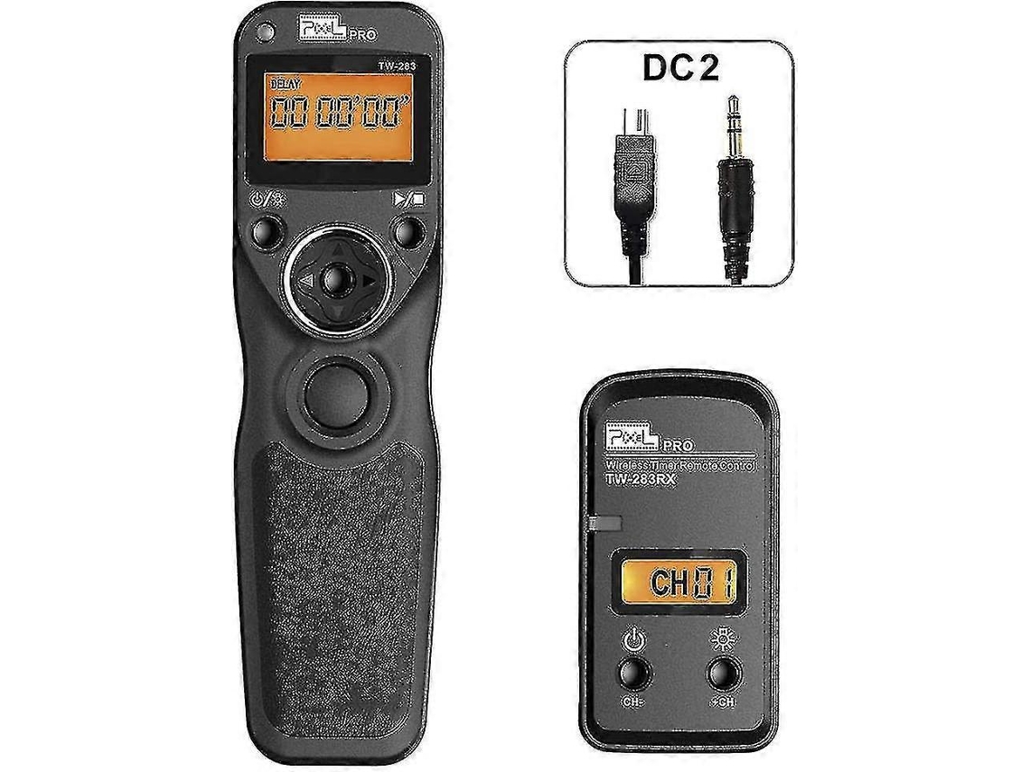 Controle Remoto Sem Fio Digital Tw 283 Dc2 Com Temporizador De Intervalo E Cabo De Liberação Do Obturador Com Temporizador Para Slowmoose