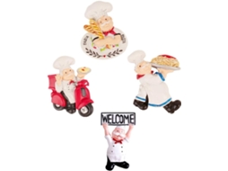 Ímã De Geladeira Anneome Creative Com Desenho Chef 4 Peças