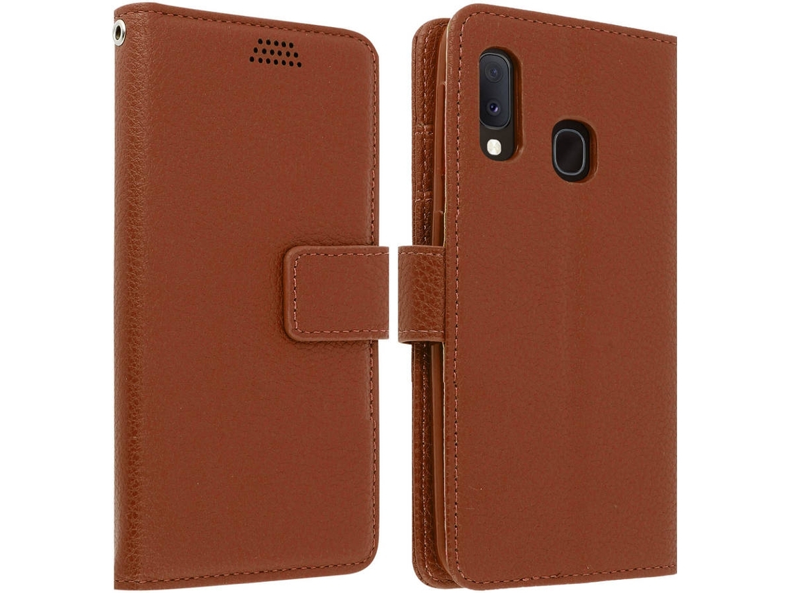 Capa Wallet Para Samsung Yemaesre Castanho