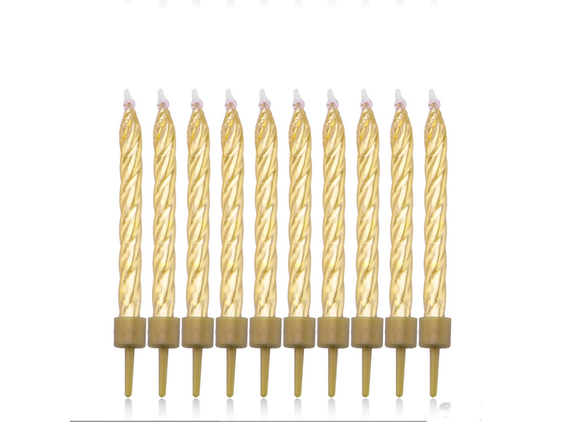 10 Velas De Aniversário (dourado), Eoocoo