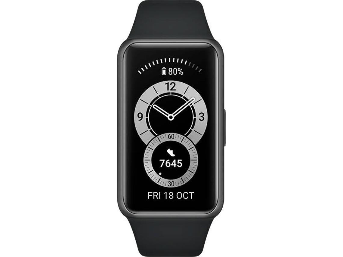 Pulseira Desportiva HUAWEI Band 6 (Bluetooth - Suporta SpO2 - Até 14 dias de Autonomia - Preto)