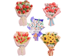 Ímãs De Geladeira Resina Iplusmile Em Formato Buquê Flores, 5 Peças, Decorativos E Multiuso Para Cozinha Escritório