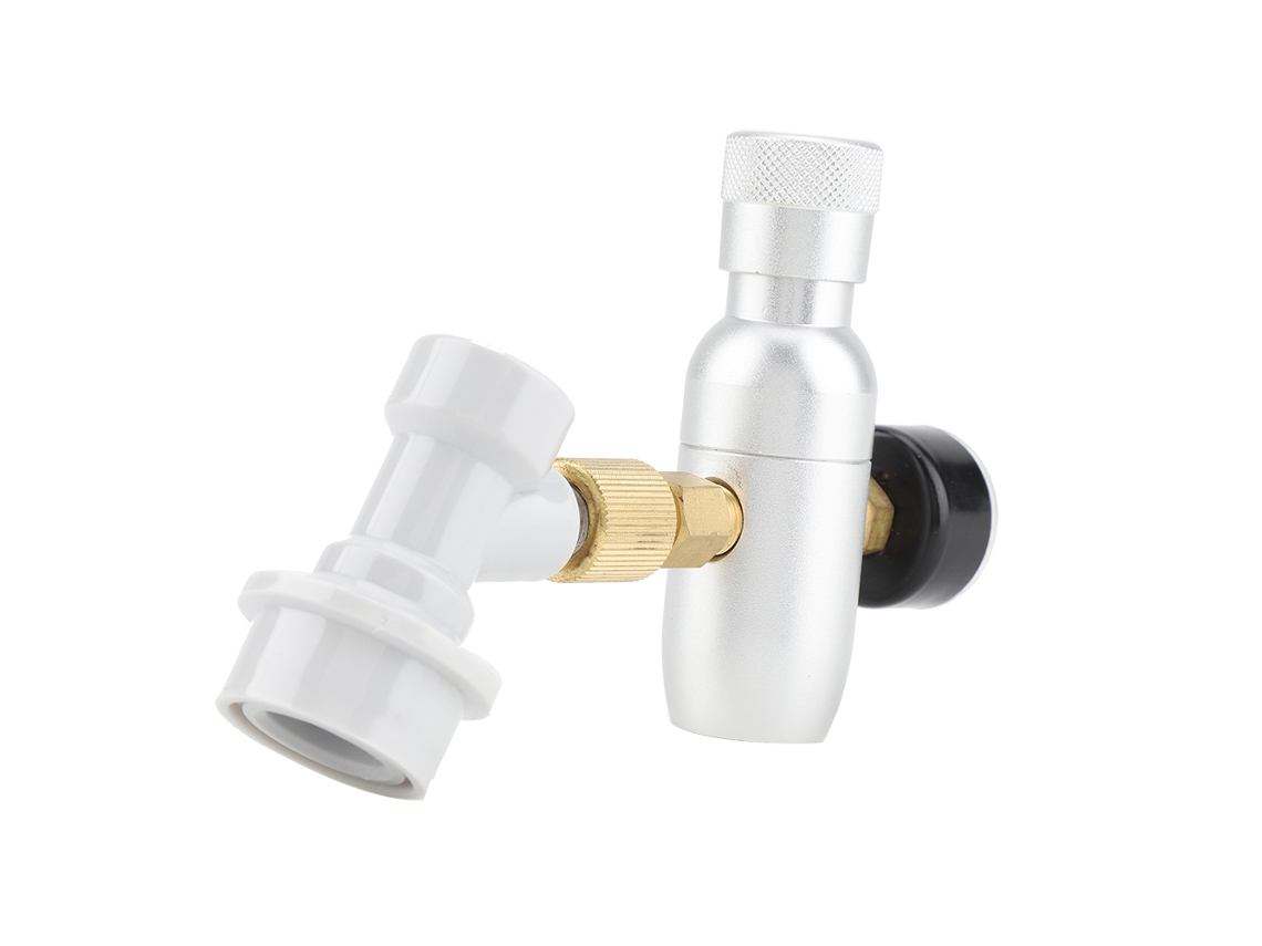 Kit Carregador Regulador Co2 16g com Desconexão de Gás para Cerveja Caseira Kegerator 0 150 Psi S/MARCA