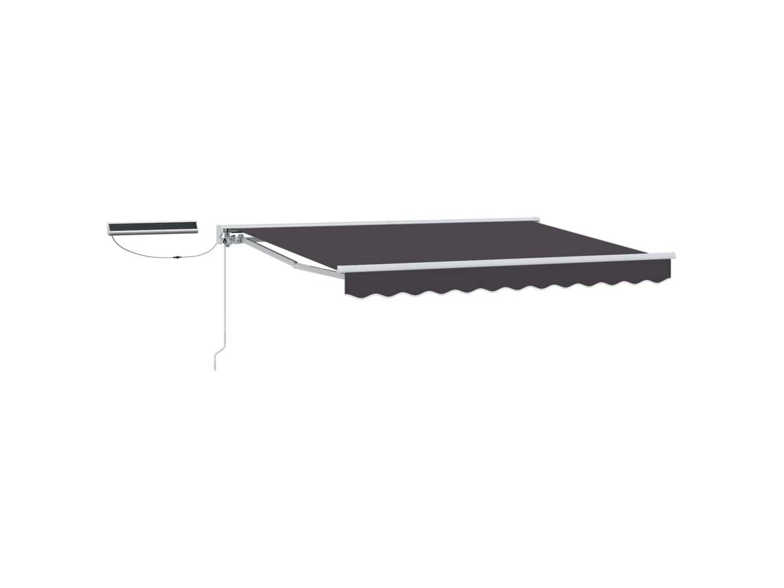 Conjunto 1 Toldo Retrátil Elétrico Vidaxl Branco Alumínio (3 X 2,5 M)
