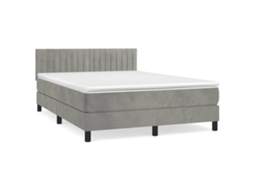 Box Spring Bed, Box Spring Beds Vidaxl Cinzeto Veludo (140 X 190 Cm)