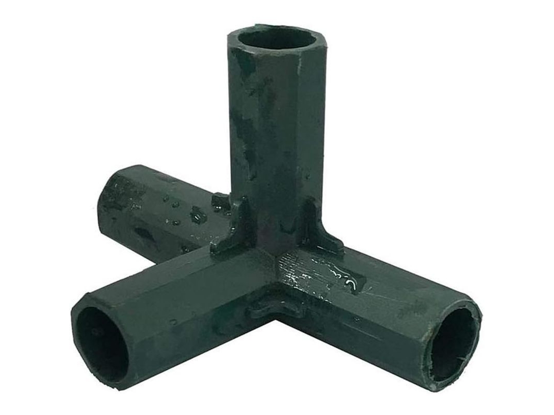 Conector de esquina 4 vias para moldura de estufa, móveis, 16mm, 4 peças, Linjou