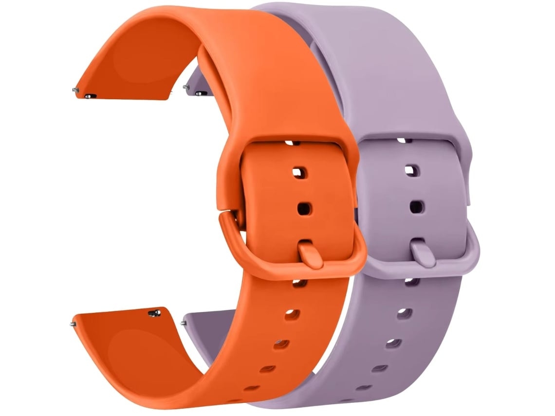 Kit 2 Bracelete Vivatone para Xiaomi Watch S1 Laranja e Lavanda