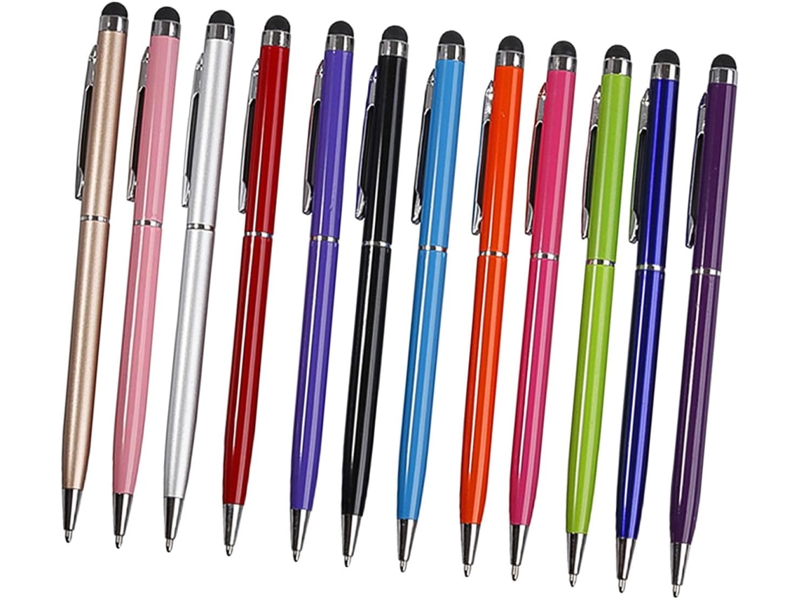 Caneta Esferográfica com Ponta Stylus para Tablets com Tela Capacitiva, Fina, em Alumínio. SFUSHOS
