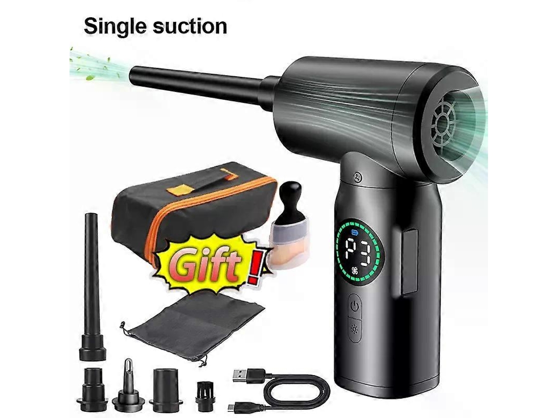 Aspirador De Pó Automotivo 6 Em 1, Aspirador De Pó Sem Fio, 100.000 Rpm, Bomba De Vácuo Portátil Para Casa, Sem Fio, Sucção Forte Aquaforge