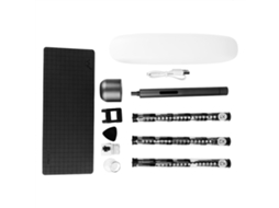 Chaveiro Elétrico Mini com 56 Bits Acessórios Placa Magnética Kit Reparo