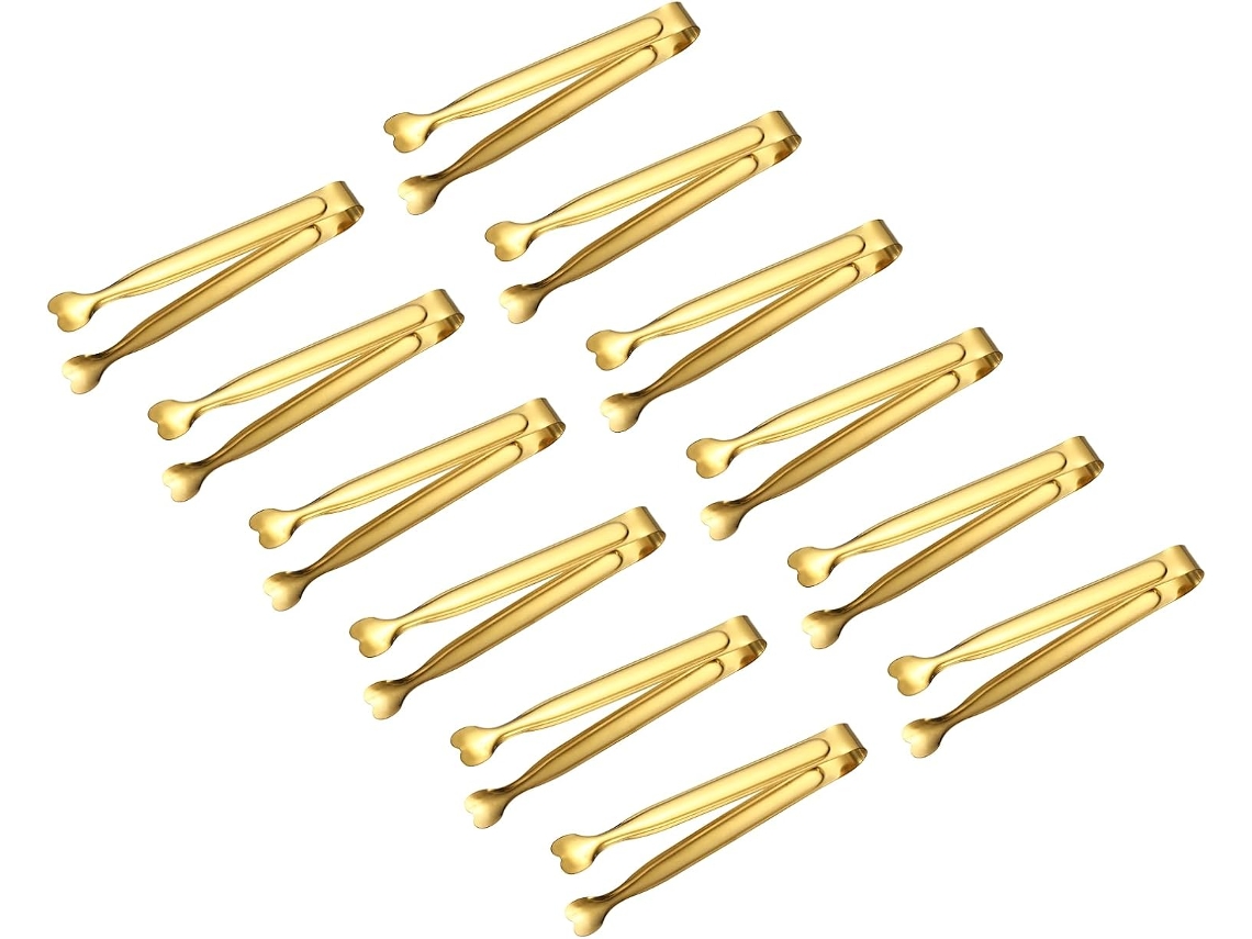 Pinça De Servir Pequena Patikil, Mini Pinça De Cozinha Aço Inoxidável 13, 5cm Para Confeitar Açúcar, Aperitivos, Saladas