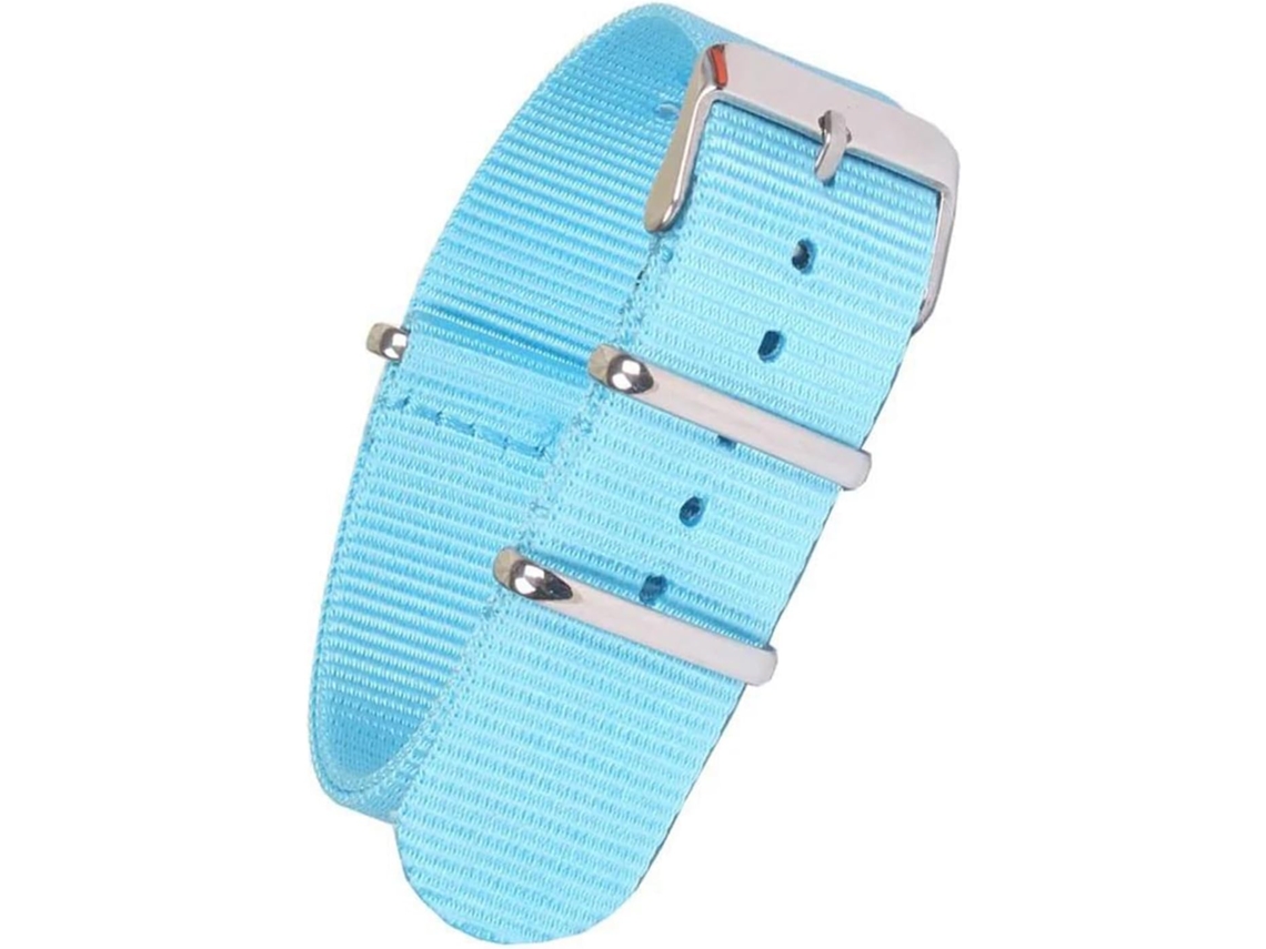Pulseira de nylon de 22 mm leve e resistente à água com fivela de aço inoxidável S/MARCA