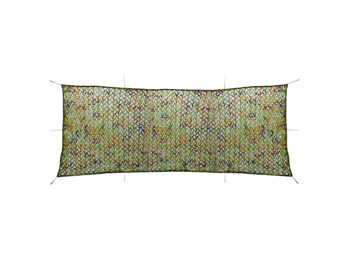 Vidaxl Rede De Camuflagem Com Saco De Armazenamento 1,5x5 M Verde