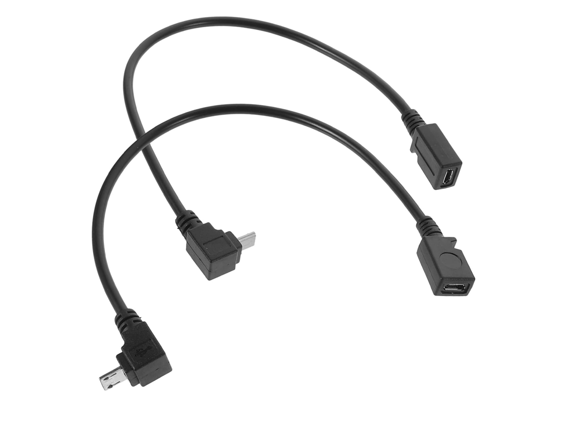 Cabo Micro Usb De 2 Peças Com Conectores Angulares Para Transferência