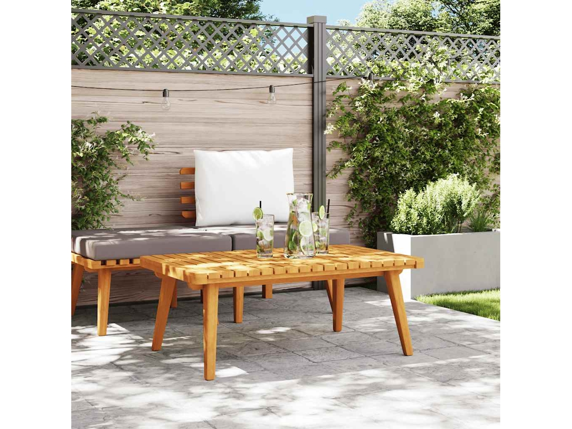 Vidaxl Mesa De Centro P/ Jardim 90x55x35 Cm Madeira De Acácia Maciça