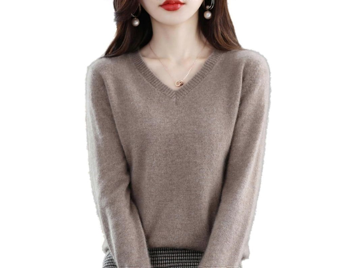 Suéter De Cashmere De Alta Qualidade Da Mongólia: Delicado, Confortável E Estilo Feminino Cameo