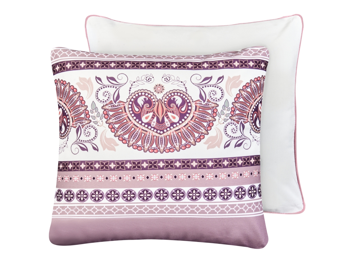 Conjunto 2 almofadas Jardim Beliani Tvista Poliéster Violeta 45x45x12