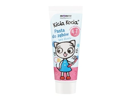 Fluoride Free Kids Toothpaste, Bubble Gum Flavor, 50ml, Ideal For Ages 4 7 Momme