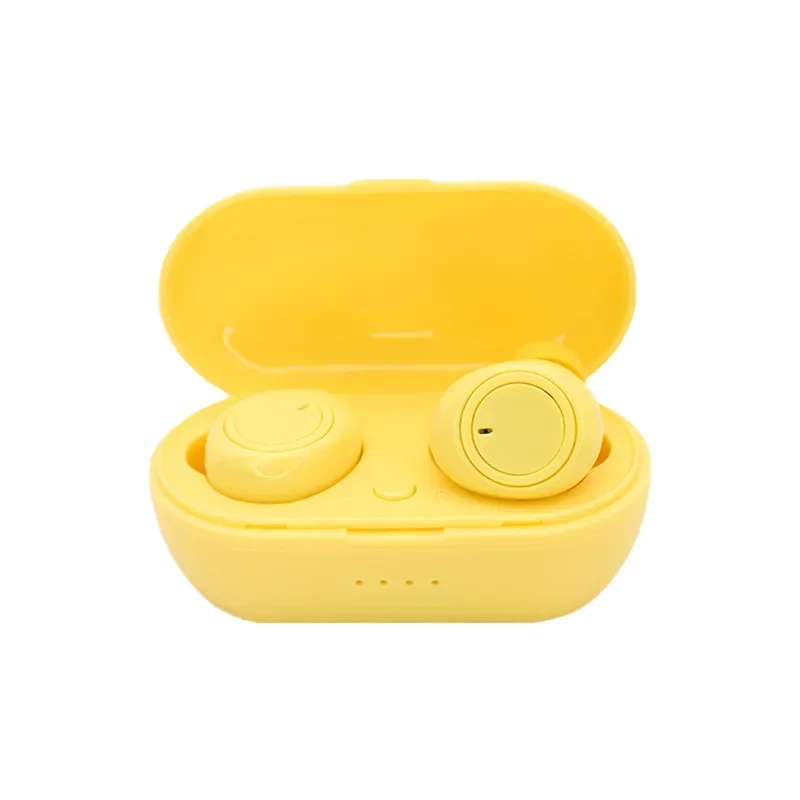 Fones De Ouvido Bluetooth Estéreo Hifi (amarelos) Com Cancelamento De Ruído Para Esportes.