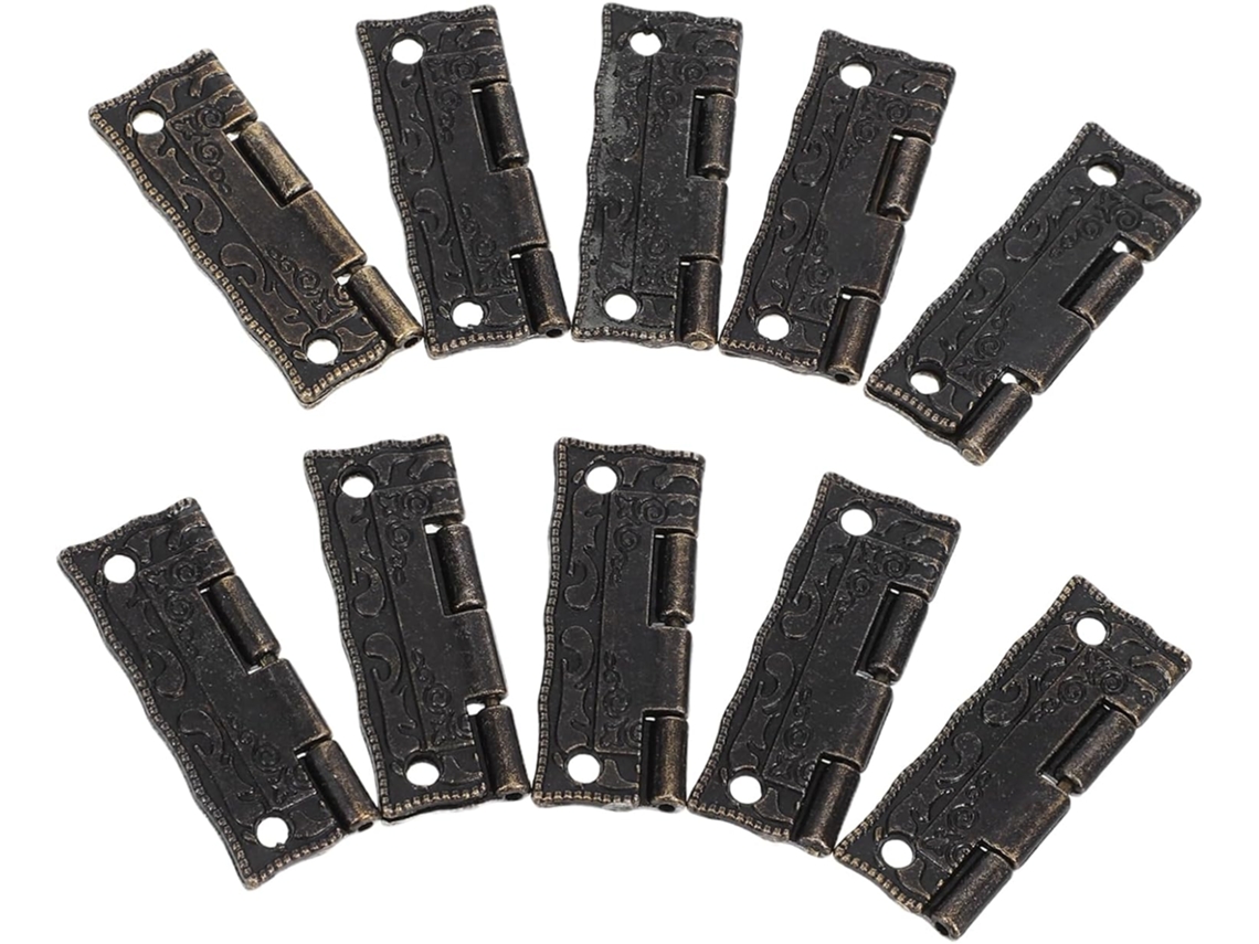 Villcase 10 Para Caixa De Joias Estilo Vintage, Em Metal Com Antigo,