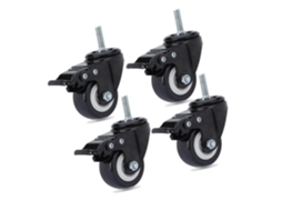 Rodas Para Cadeira De Escritório Pc M8 X 25mm Rodas Giratórias De Poliuretano Carga Máxima 240 Kg Rodas De Substituição Com Freios Qb Aquaforge